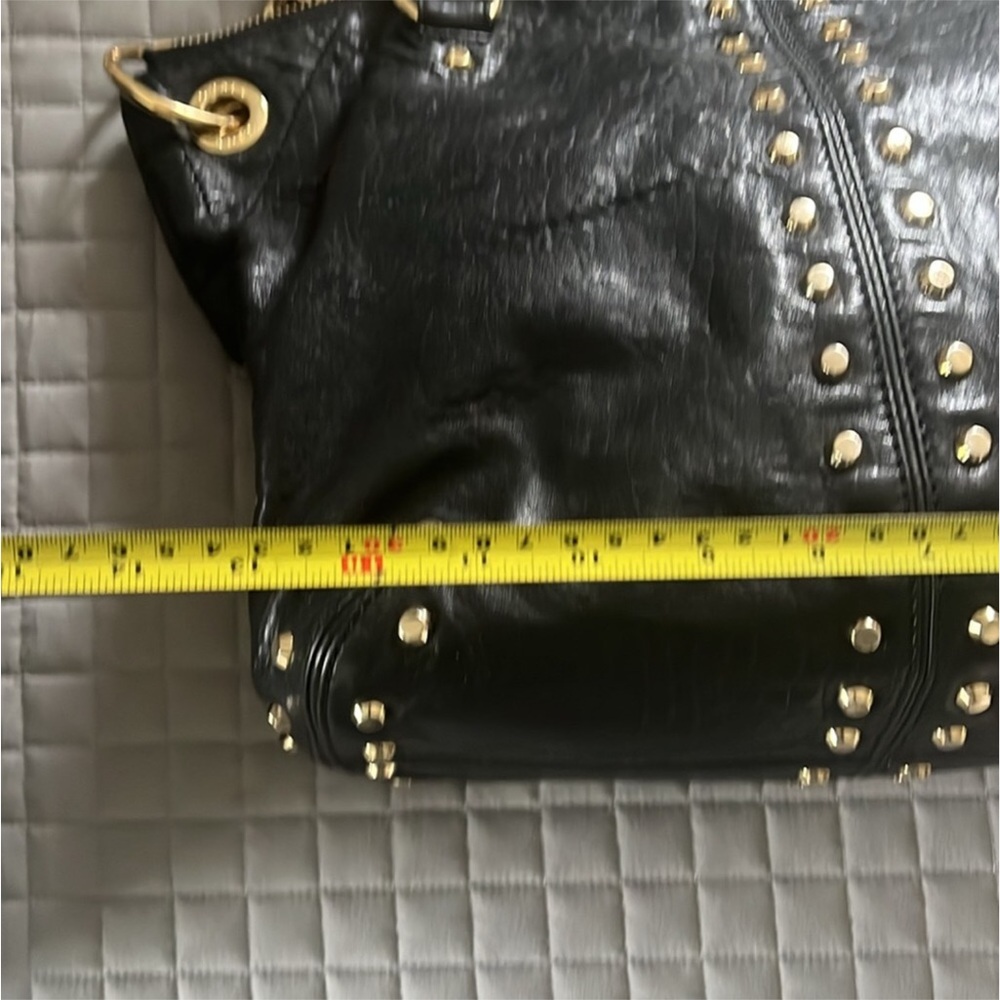 Michael Astor Kors Studded Black Chained Shoulder Handbag - Picture 4 of 7